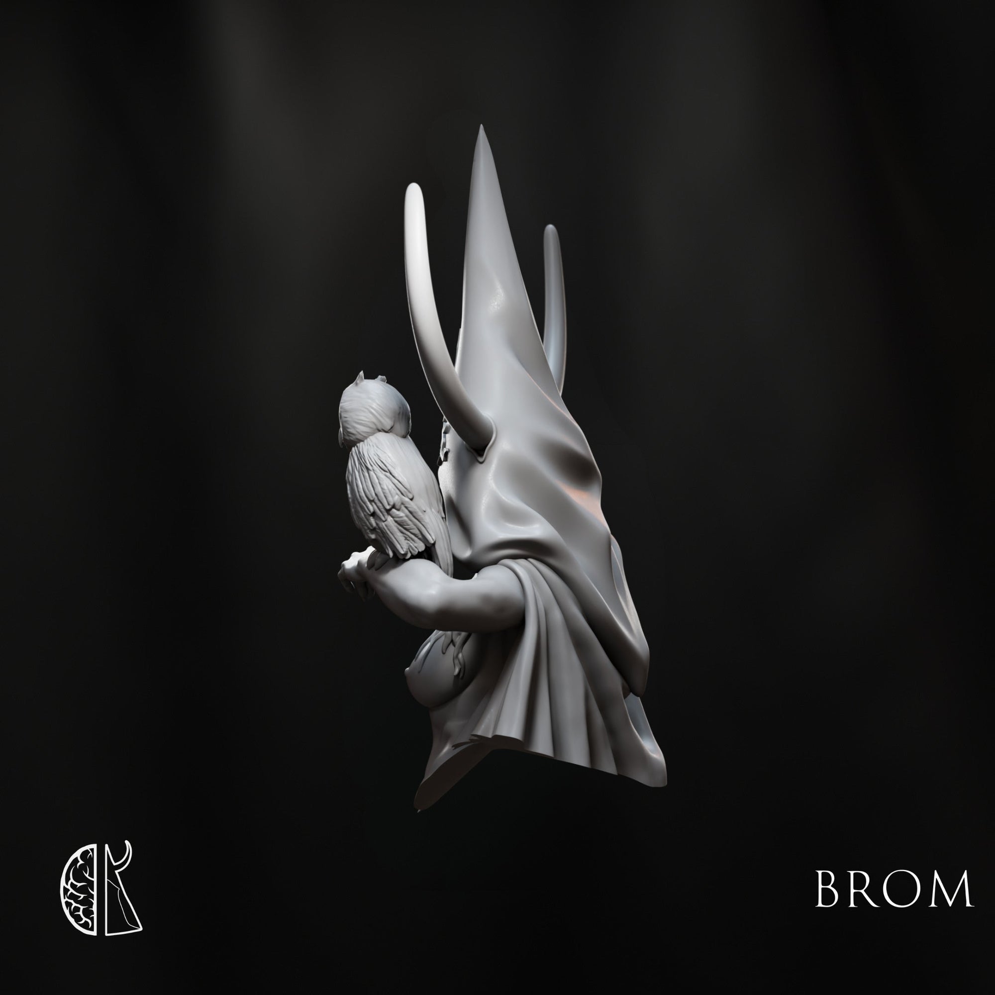 Brom: Witchhorn III Academic Bust