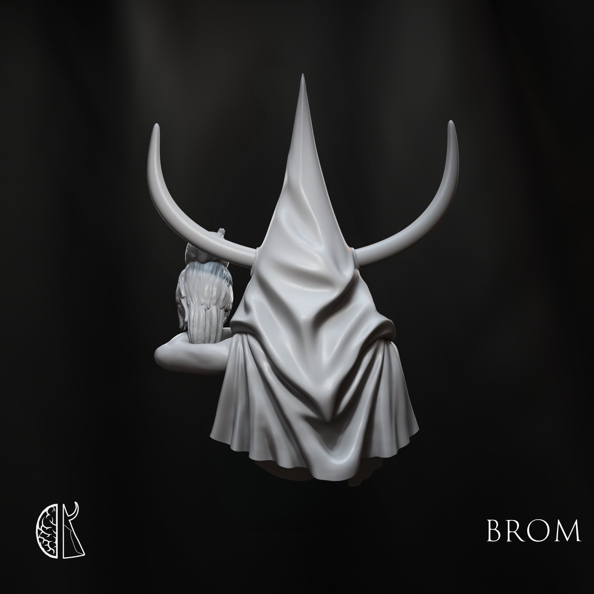 Brom: Witchhorn III Academic Bust