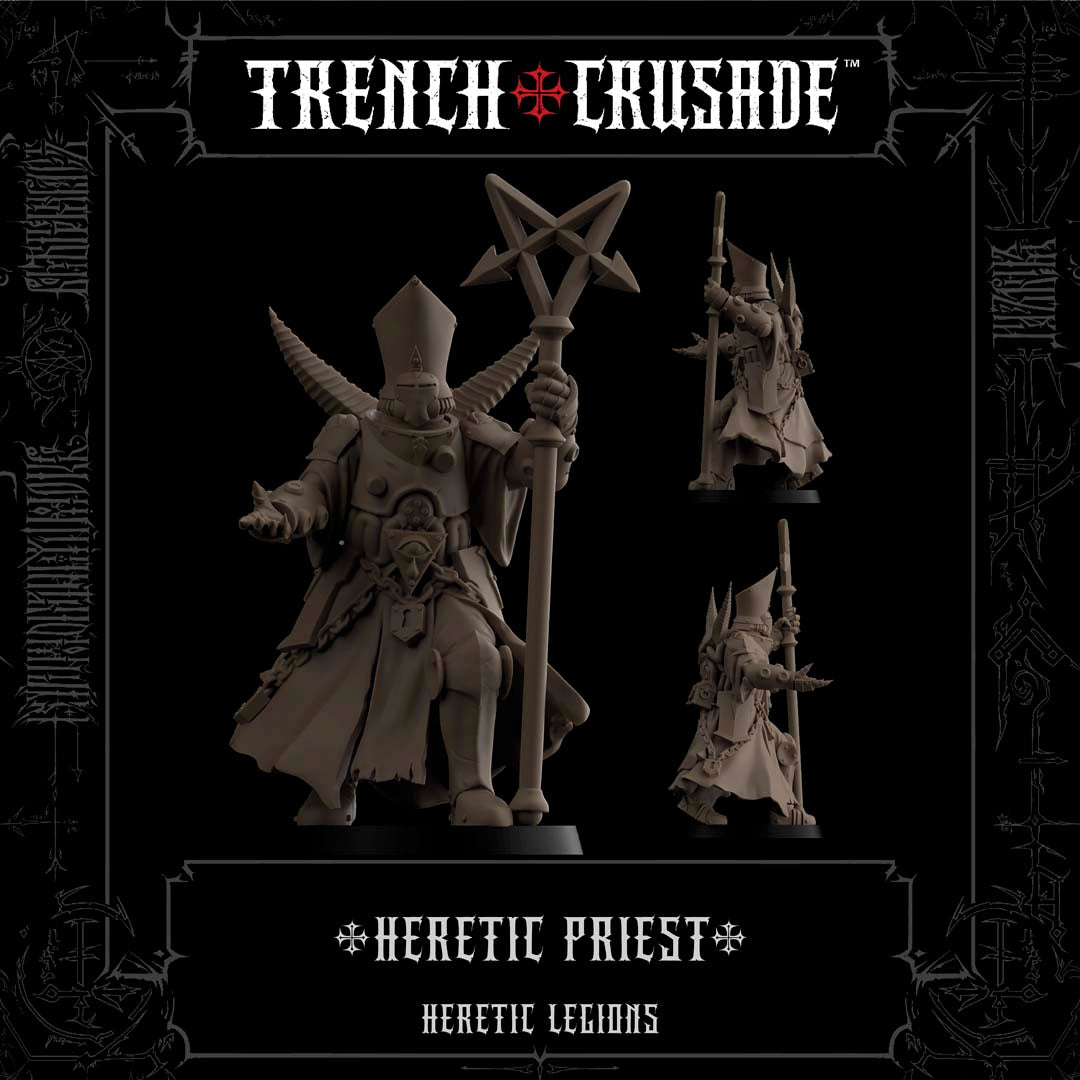 Heretic Legions Heretic Priest with Polearm, Knife